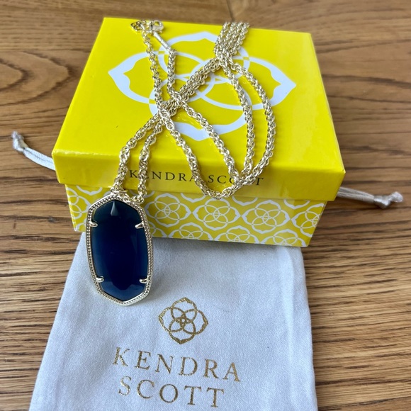 Kendra Scott Rayne Necklace • Navy Cats Eye - Picture 3 of 4